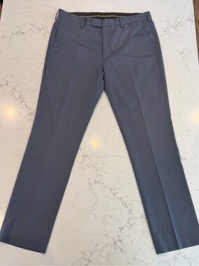 Louis Raphael Men's Dress Pants in Slate Gray Blue